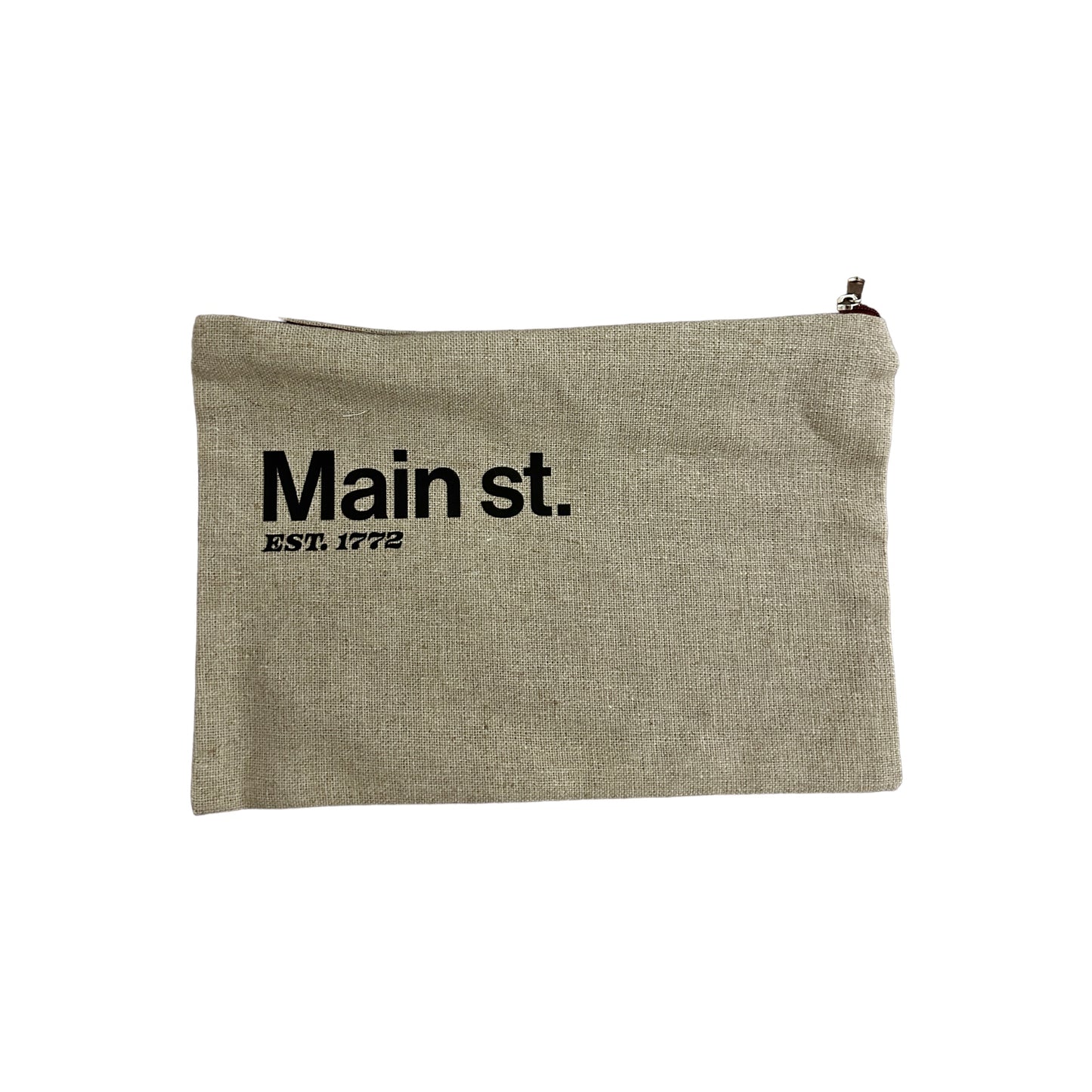 Main st. Linen Zipper Pouch, bag