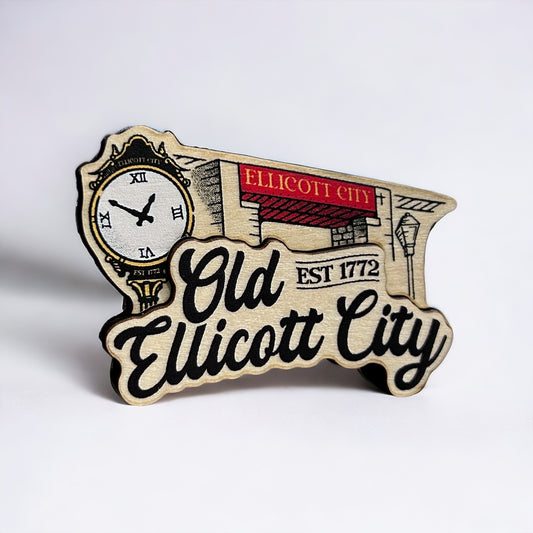 Old Ellicott City Wooden Fridge Magnet