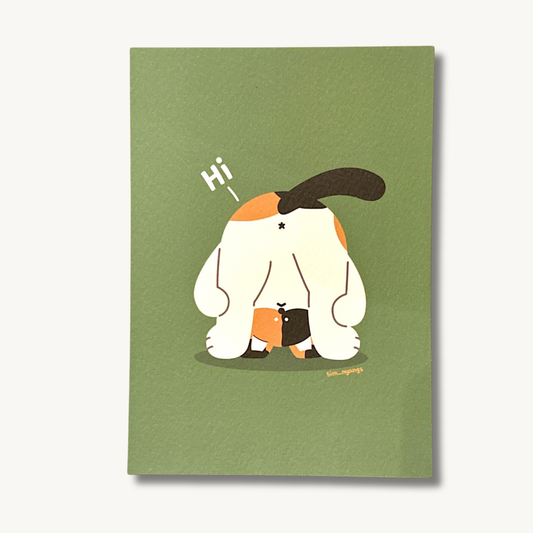 Sim Nyangs Postcard - Hi