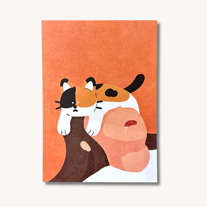 Sim Nyangs Postcard - Cat Eyepatch