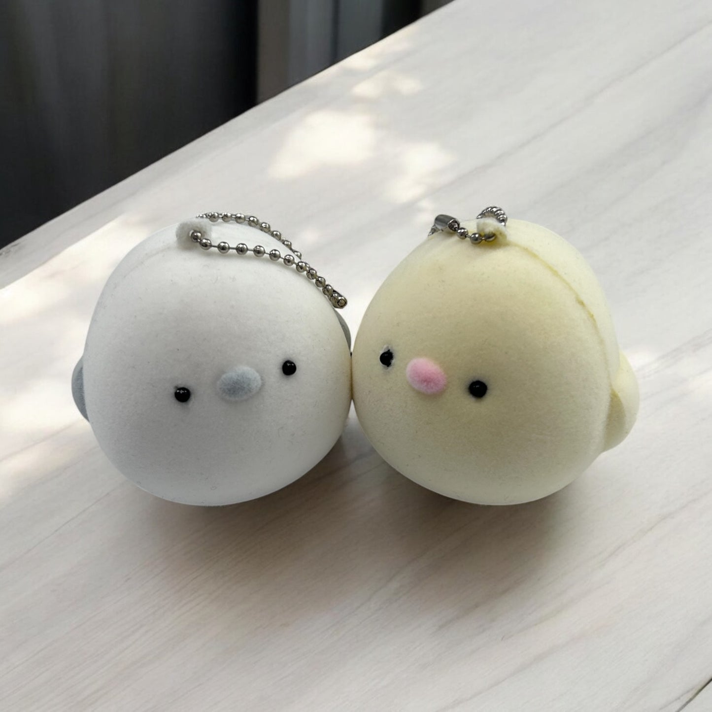 Bird plush keyring