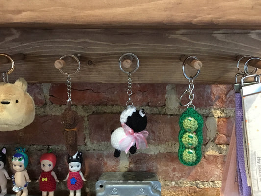 Small crochet keychains