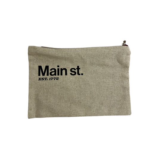 Main st. Linen Zipper Pouch, bag