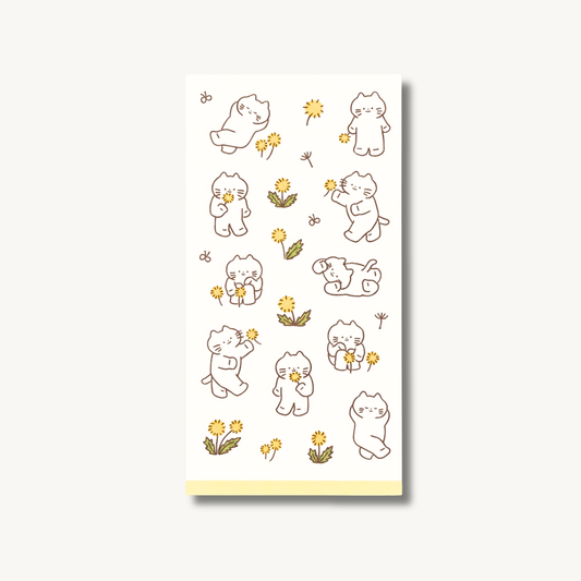 Cat & Flower Sticker | Sokamono