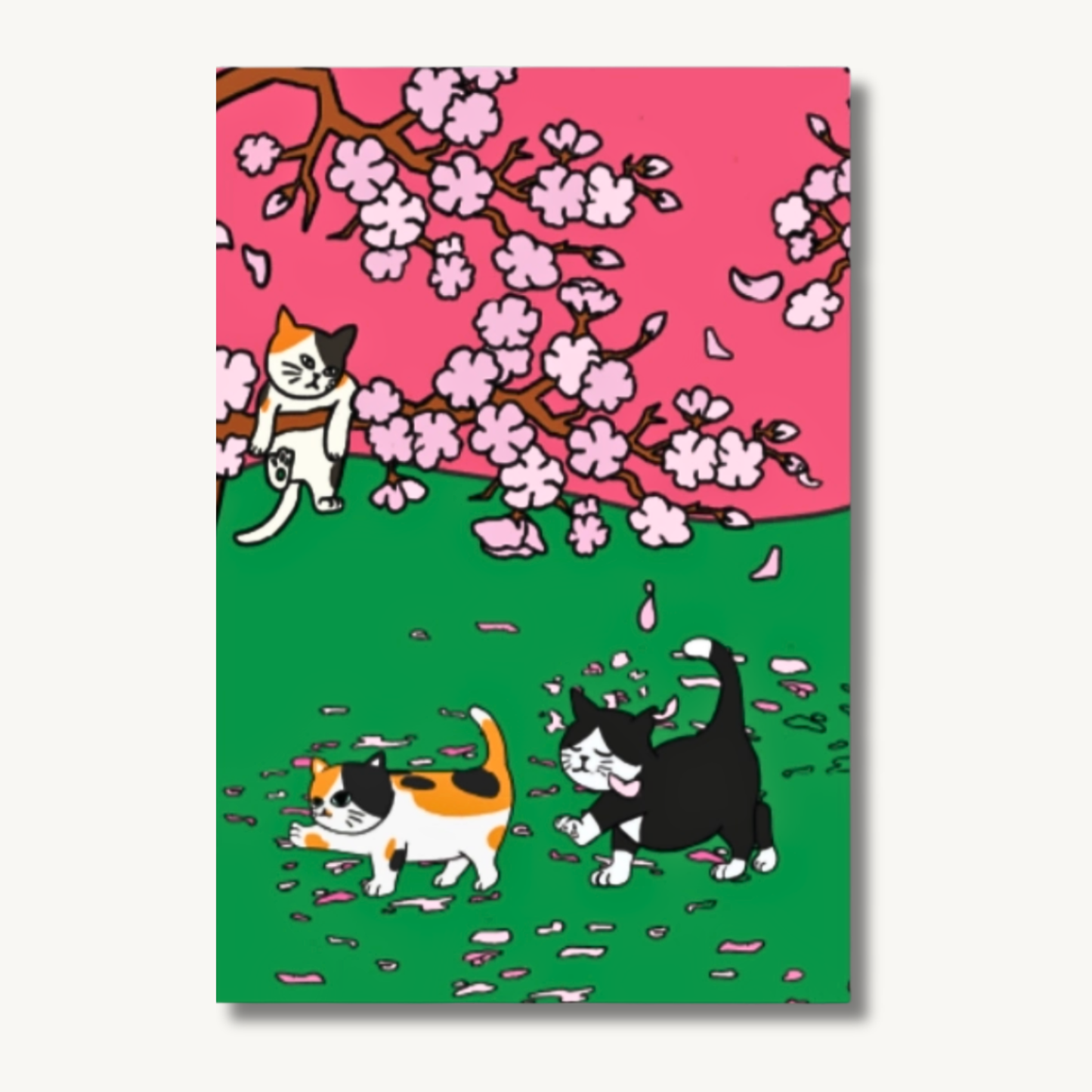 Myocat Market Postcard - Cherry Blossom Cat